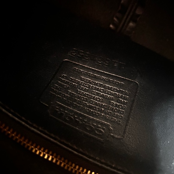 Coach Black Leather Shoulder Bag with Gold Accents - Picture 10 of 13